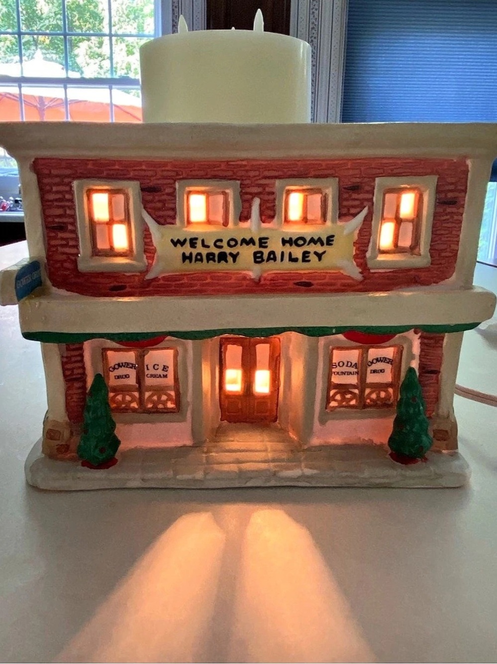It’s A Wonderful Life’s Gower Drugs Light-Up Christmas Village Piece